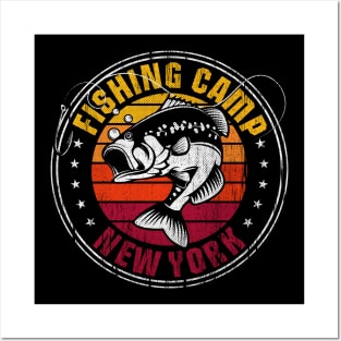 Fishing Camp New York summer vacation 2021 gifts Posters and Art